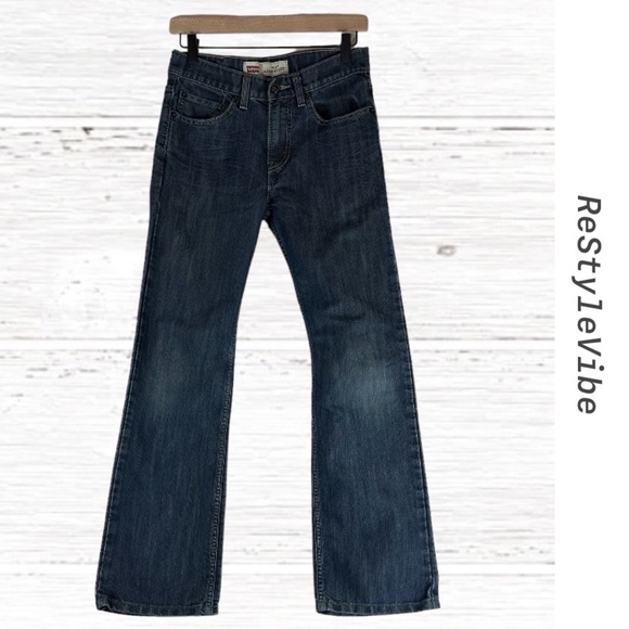 LEVI’S Boys Youth Size 16 28x28 Denim Jeans 514 Slim Straight Fit Red Tab Style - Picture 1 of 14
